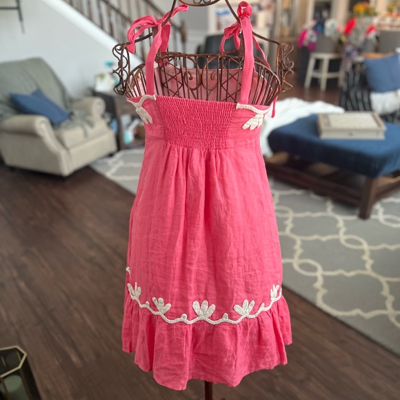 Lilly Pulitzer Pink & White Beach Lightweight Dress Shoulder Ties Women’s Size 2 - Picture 8 of 14